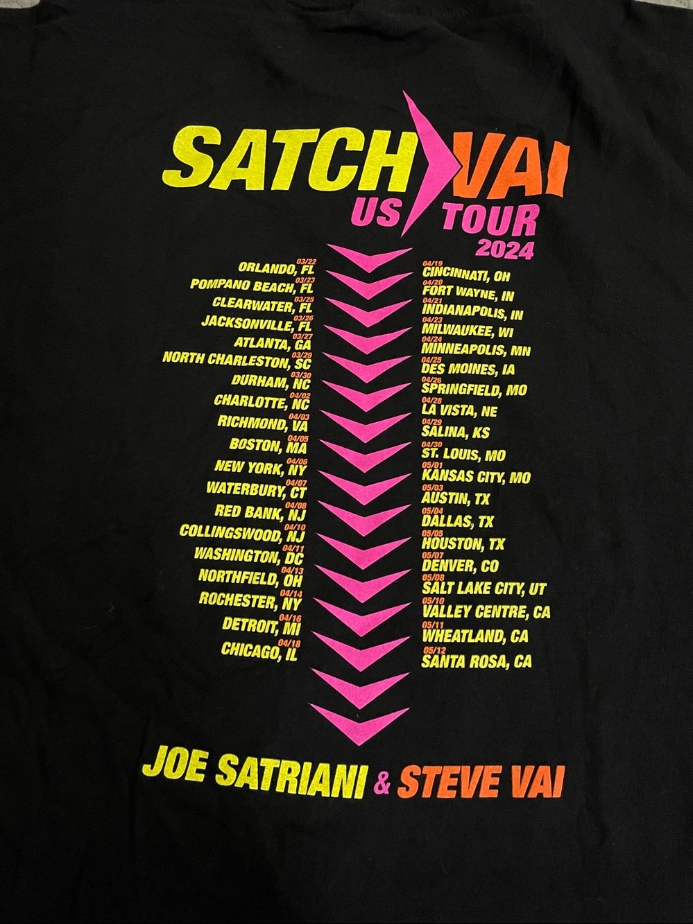 JOE SATRIANI AND STEVE VAI Tour Shirt Size XL - Picture 6 of 7
